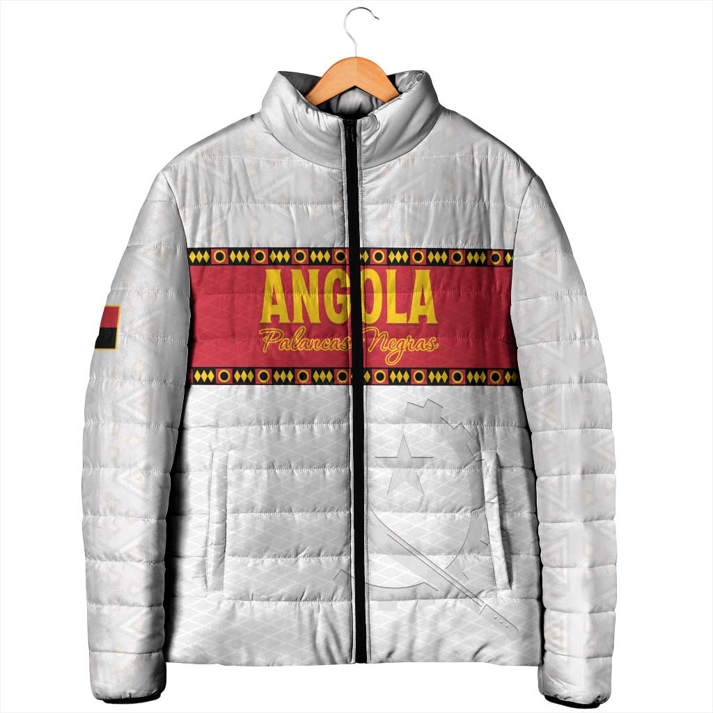 Custom Angola Football Padded Jacket Avante Palancas Negras - White