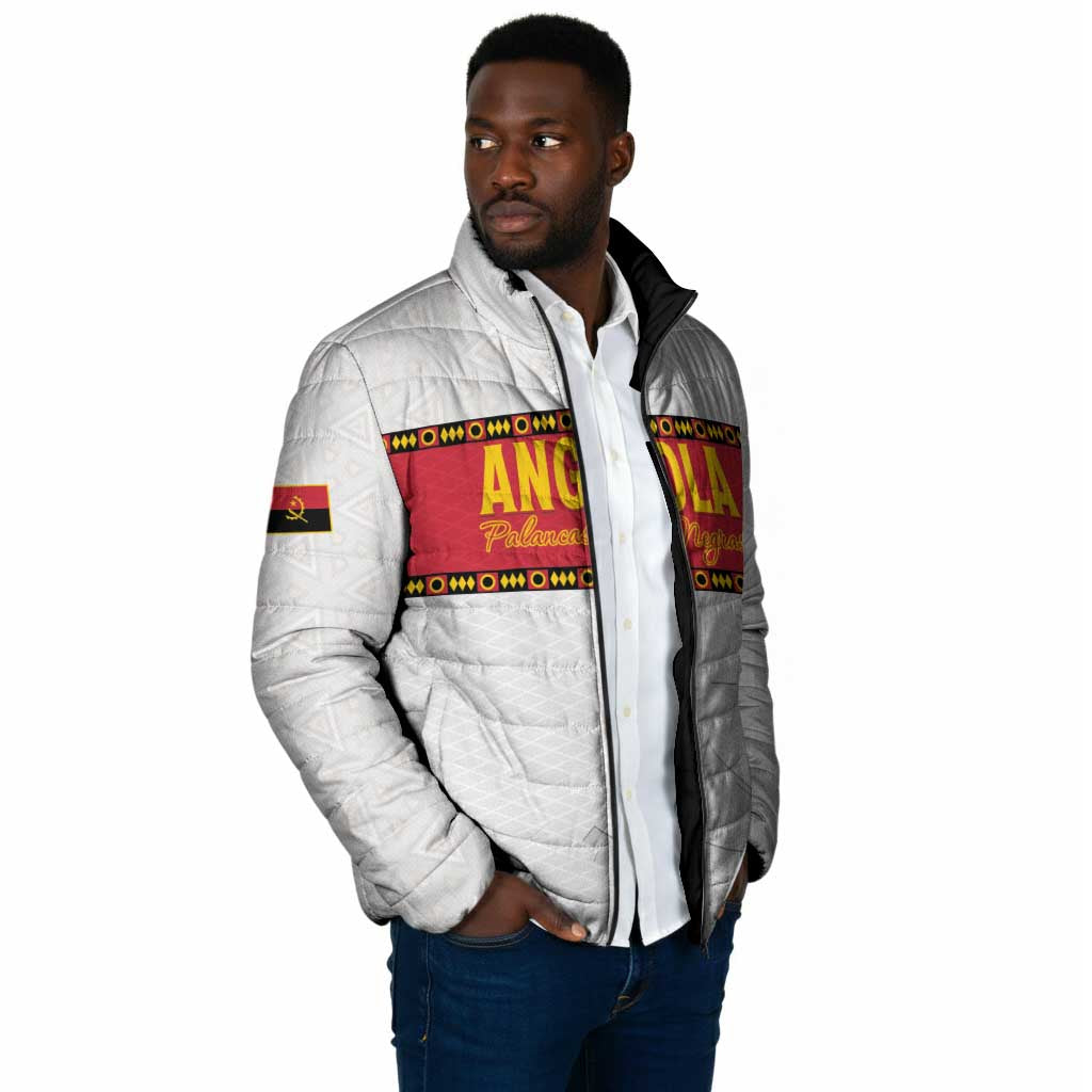 Custom Angola Football Padded Jacket Avante Palancas Negras - White