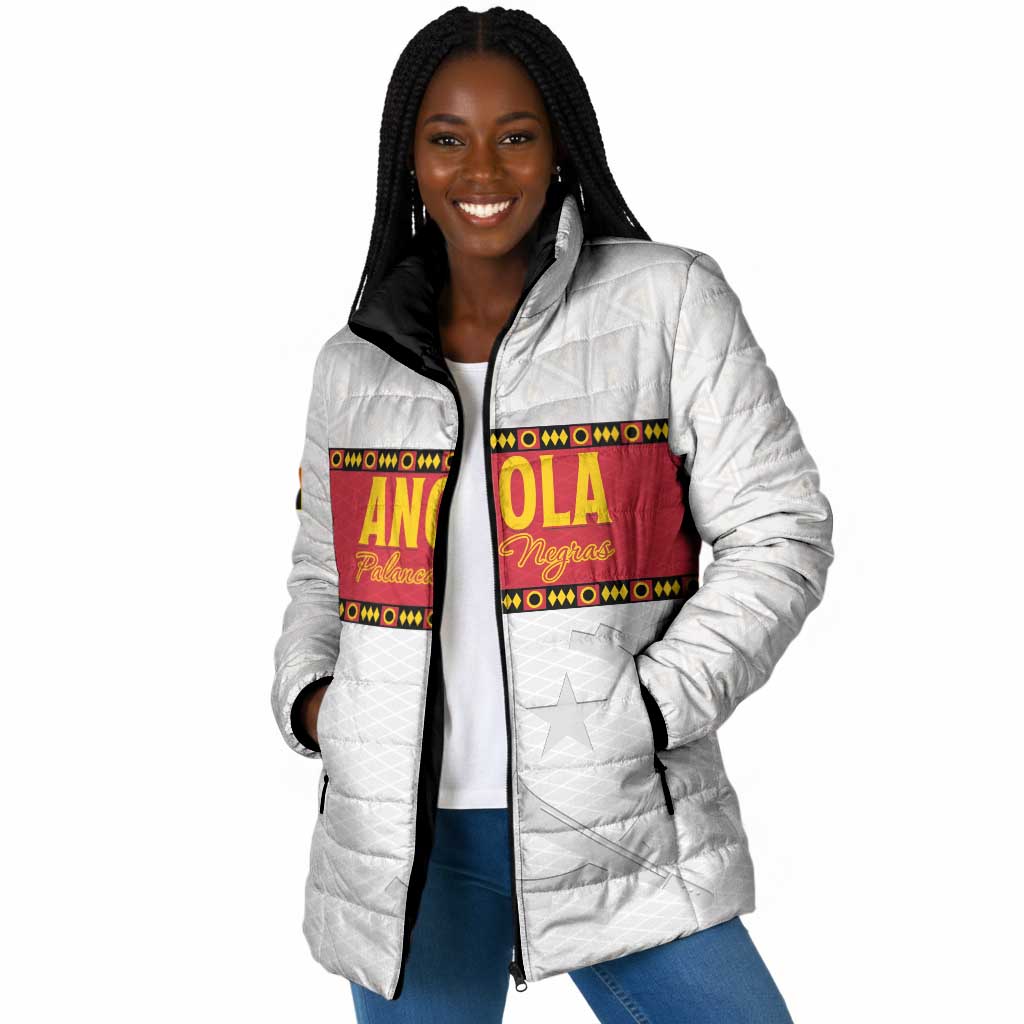Custom Angola Football Padded Jacket Avante Palancas Negras - White