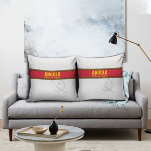 Angola Football Pillow Cover Avante Palancas Negras - White