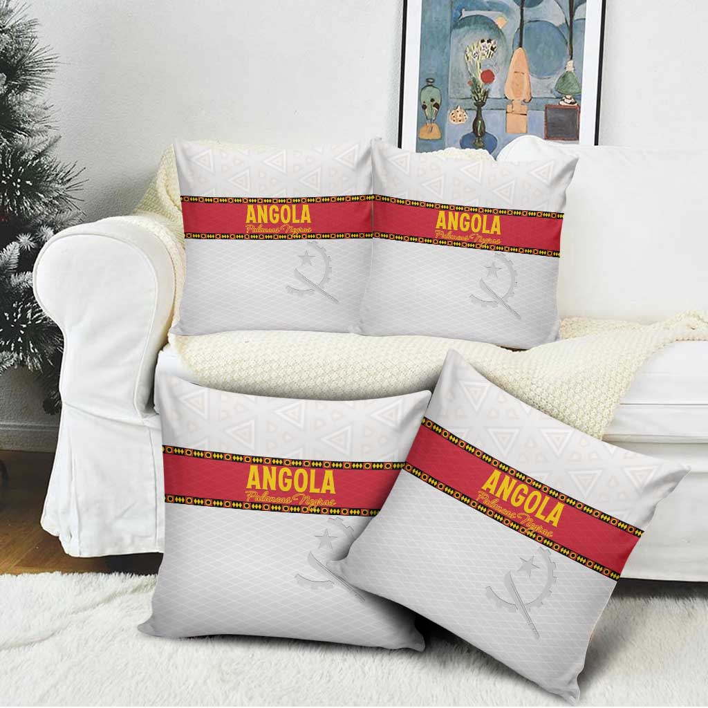Angola Football Pillow Cover Avante Palancas Negras - White