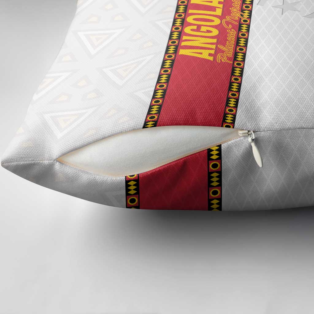 Angola Football Pillow Cover Avante Palancas Negras - White