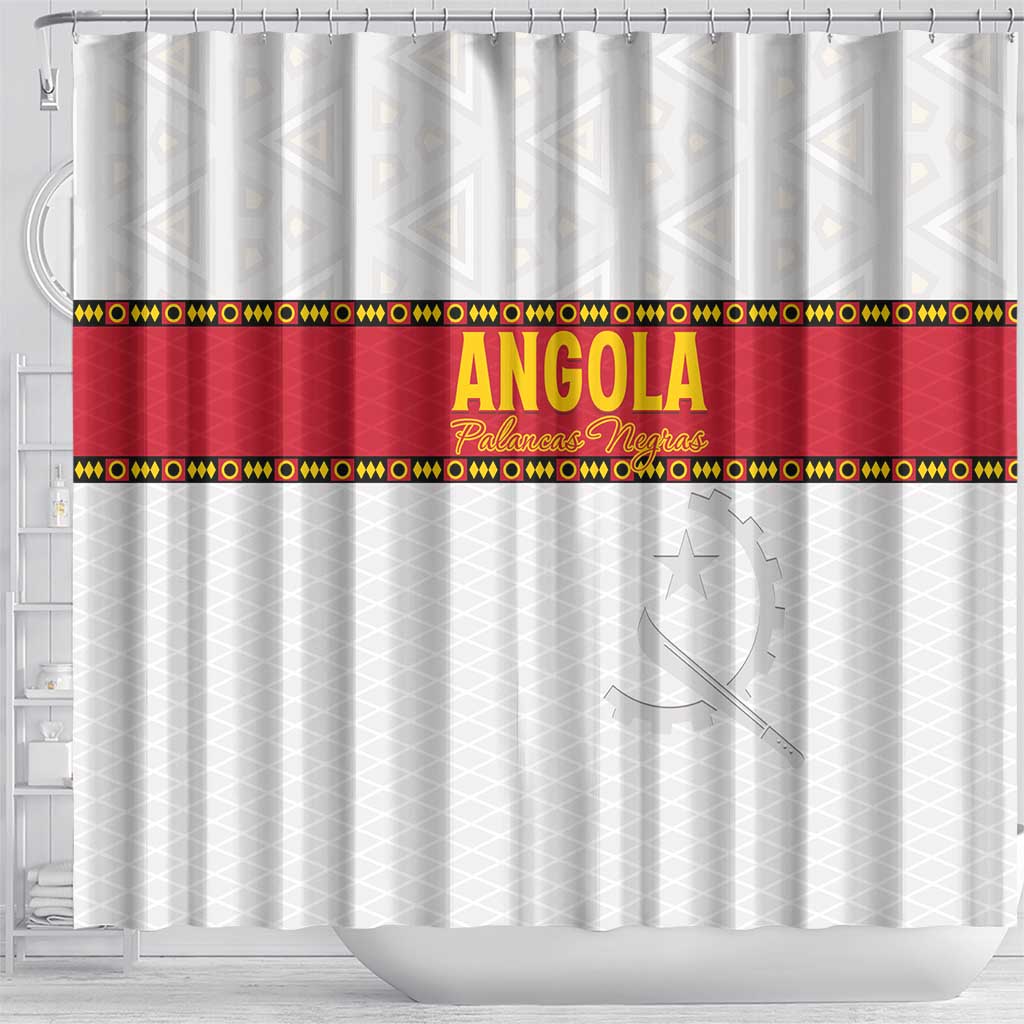 Afro Angola Football Shower Curtain Go Palancas Negras - African Pride