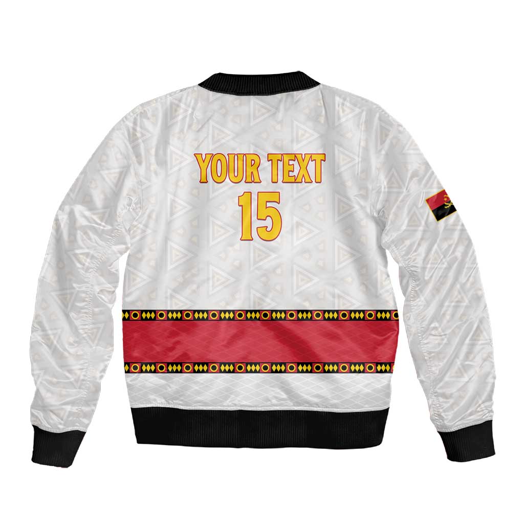 Afro Angola Football Custom Sleeve Zip Bomber Jacket Go Palancas Negras - African Pride
