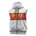 Afro Angola Football Custom Sleeveless Zip Hoodie Go Palancas Negras - African Pride