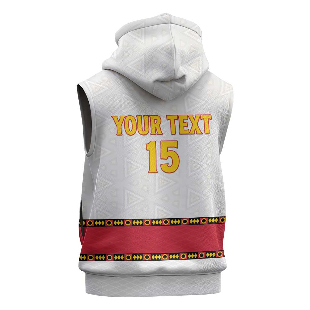 Afro Angola Football Custom Sleeveless Zip Hoodie Go Palancas Negras - African Pride