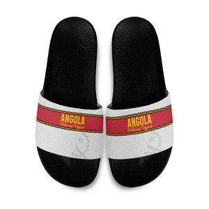 Angola Football Slide Sandals Avante Palancas Negras - White