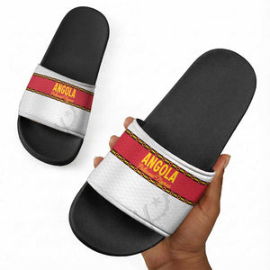 Angola Football Slide Sandals Avante Palancas Negras - White