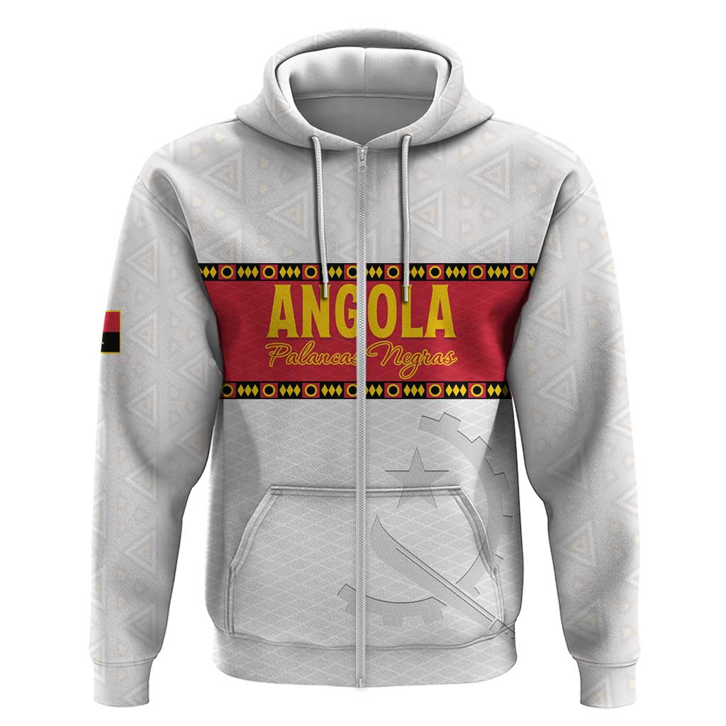 Afro Angola Football Custom Zip Hoodie Go Palancas Negras - African Pride