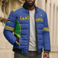 Custom Tanzania Football Bomber Puffer Jacket Go Taifa Stars Go