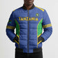 Custom Tanzania Football Bomber Puffer Jacket Go Taifa Stars Go