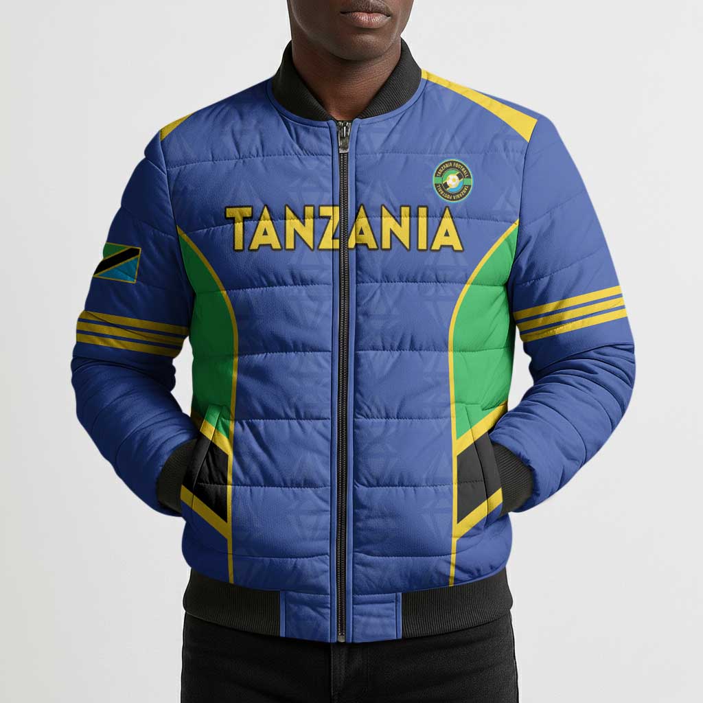 Custom Tanzania Football Bomber Puffer Jacket Go Taifa Stars Go