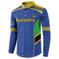 Custom Tanzania Football Button Sweatshirt Go Taifa Stars Go