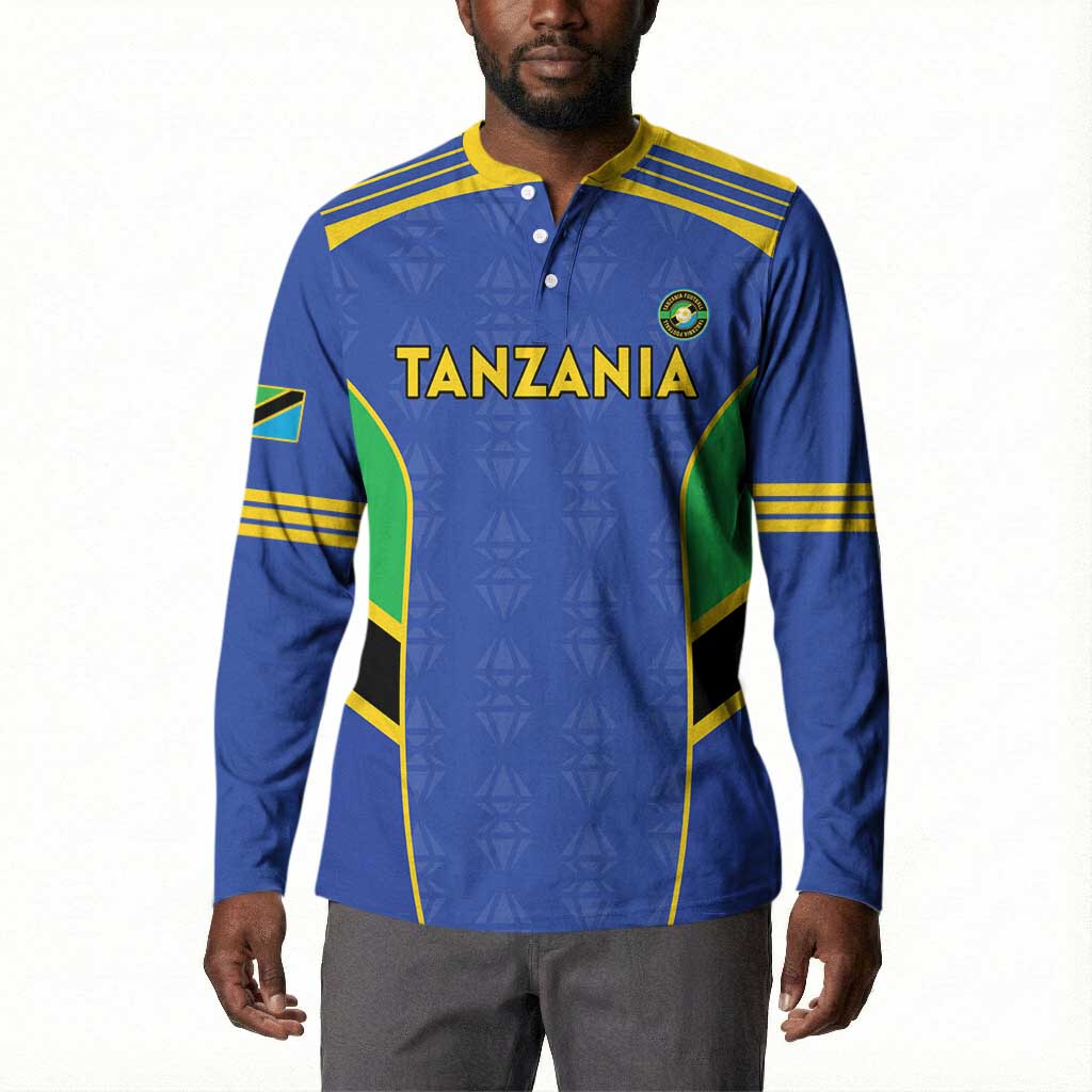 Custom Tanzania Football Button Sweatshirt Go Taifa Stars Go
