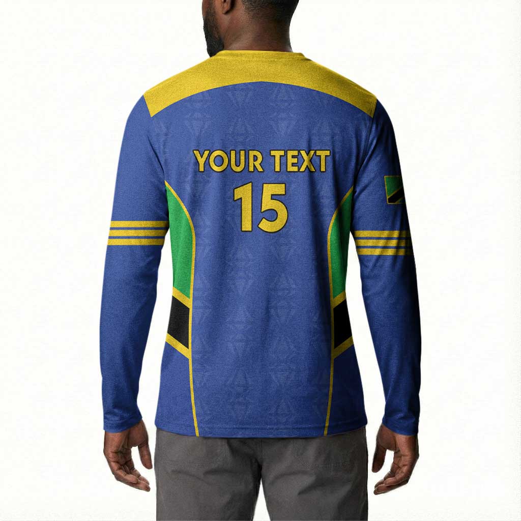 Custom Tanzania Football Button Sweatshirt Go Taifa Stars Go
