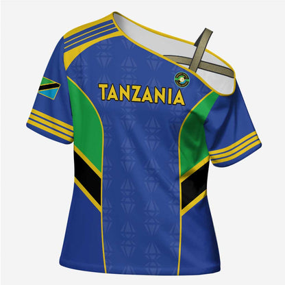 Custom Tanzania Football Cross Shoulder Shirt Go Taifa Stars Go