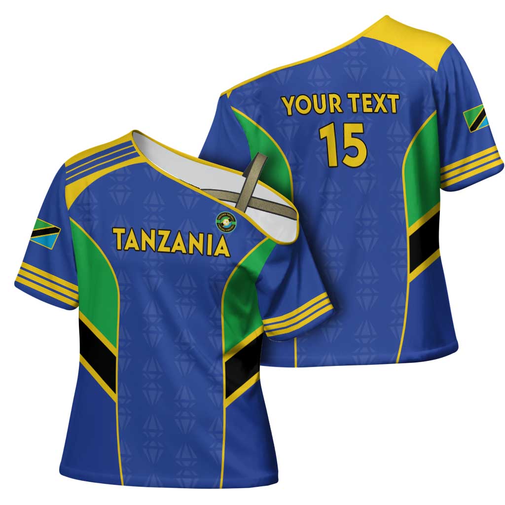 Custom Tanzania Football Cross Shoulder Shirt Go Taifa Stars Go