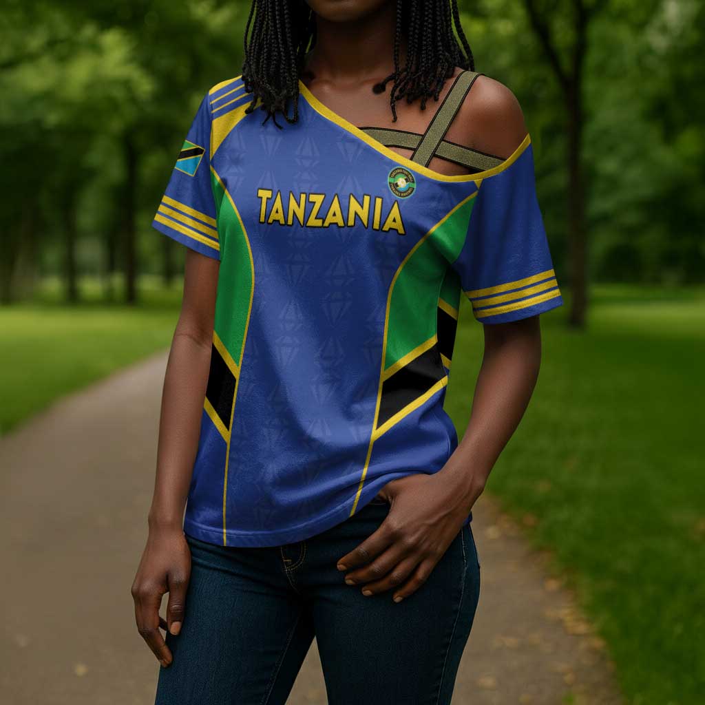 Custom Tanzania Football Cross Shoulder Shirt Go Taifa Stars Go