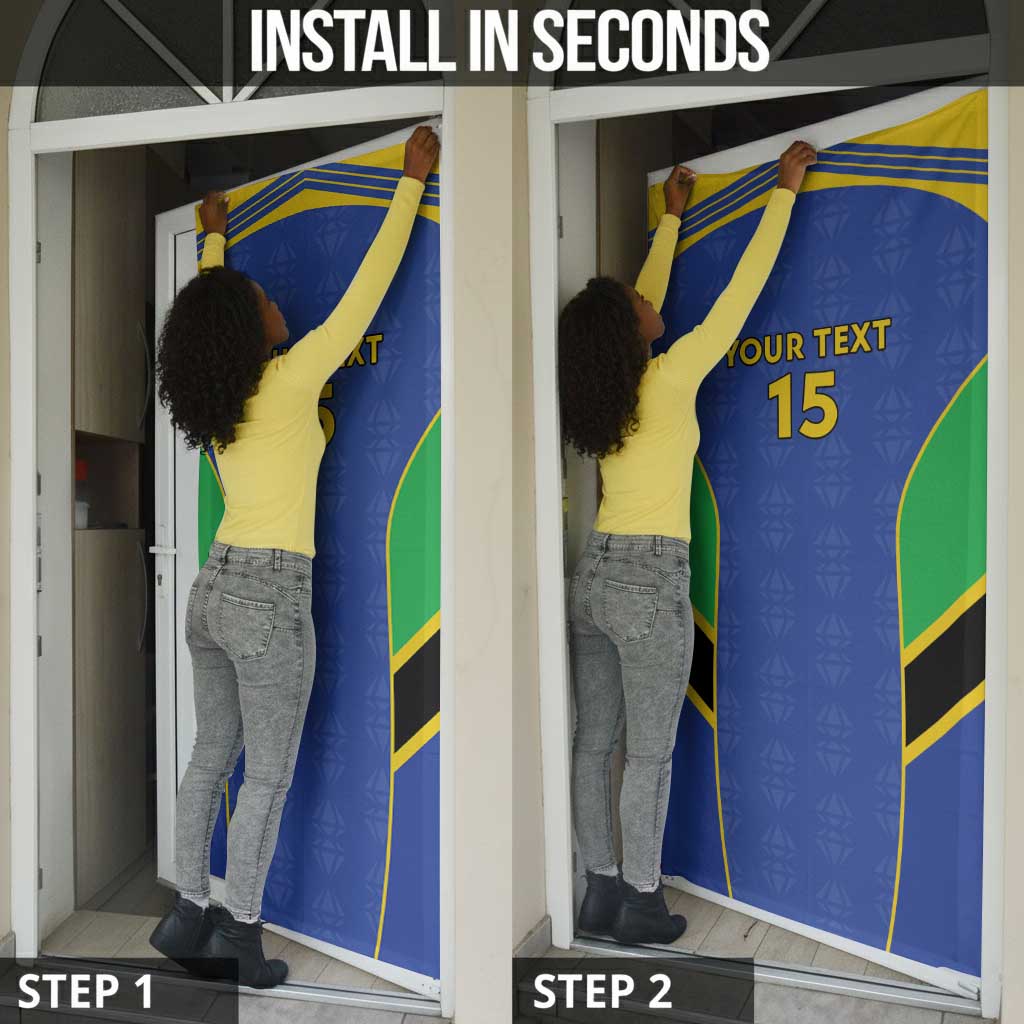 Custom Tanzania Football Door Cover Go Taifa Stars Go