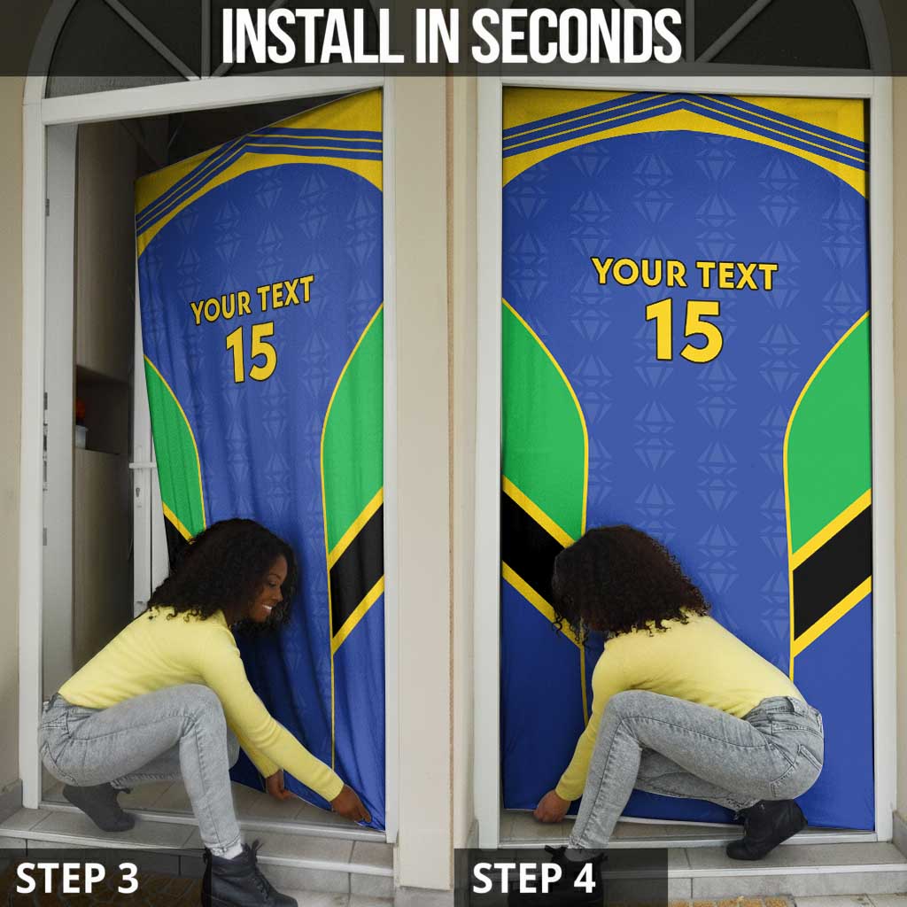 Custom Tanzania Football Door Cover Go Taifa Stars Go