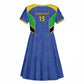 Afro Tanzania Football Custom Kid Short Sleeve Dress Go Taifa Stars Go - African Pride