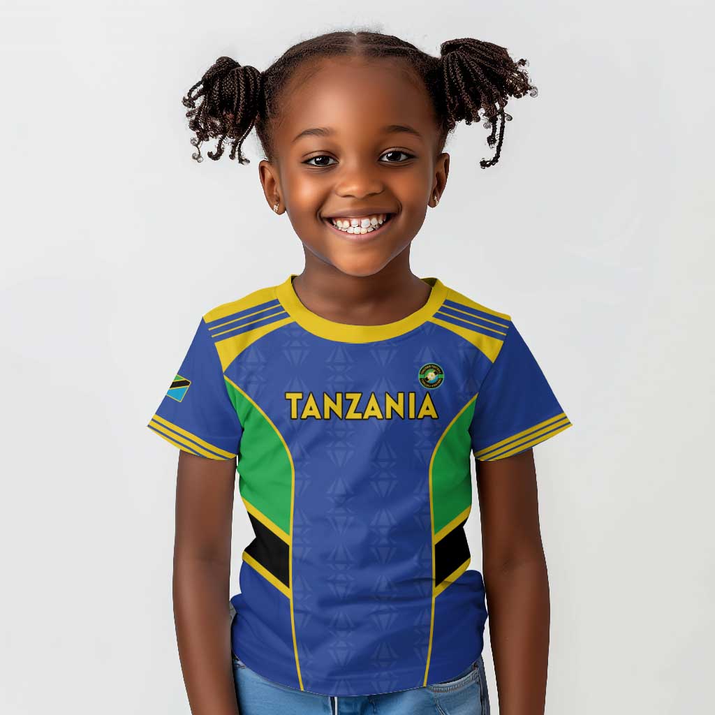 Afro Tanzania Football Custom Kid T shirt Go Taifa Stars Go - African Pride
