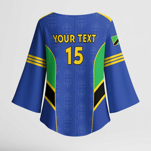 Custom Tanzania Football Kimono Sleeve Blouse Go Taifa Stars Go