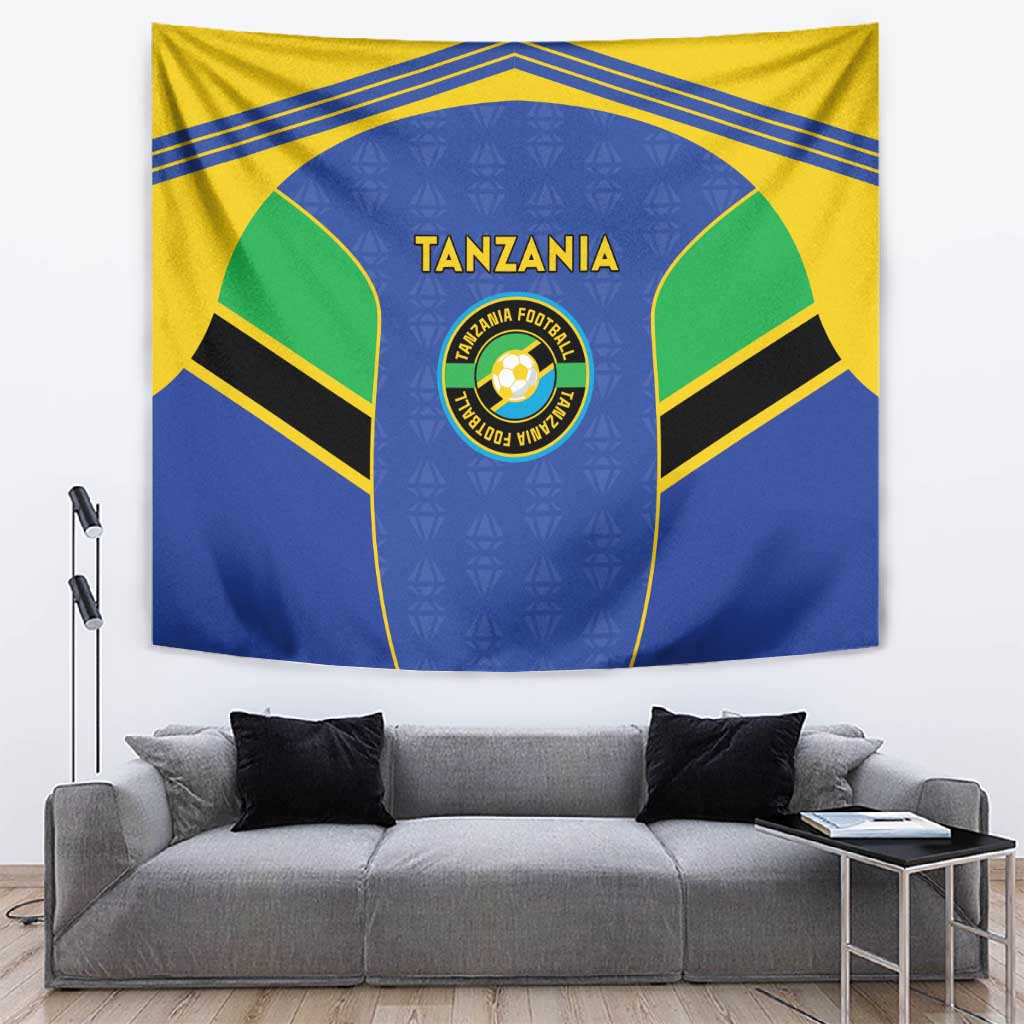 Afro Tanzania Football Tapestry Go Taifa Stars Go - African Pride