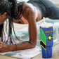 Afro Tanzania Football Custom Tumbler With Handle Go Taifa Stars Go - African Pride