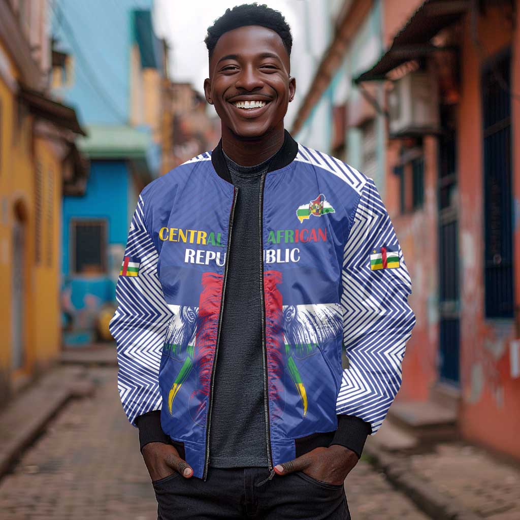 Afro Central African Republic Football Custom Bomber Jacket Go Champions - African Pride
