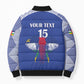 Custom Central African Republic Football Bomber Puffer Jacket Go Champions