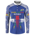 Custom Central African Republic Football Button Sweatshirt Go Champions