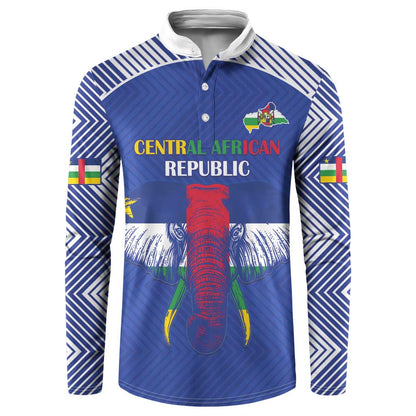 Custom Central African Republic Football Button Sweatshirt Go Champions