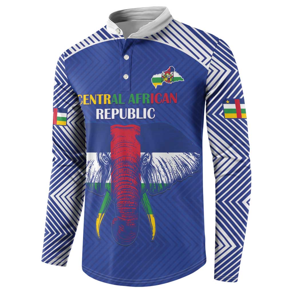 Custom Central African Republic Football Button Sweatshirt Go Champions