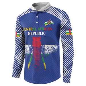Custom Central African Republic Football Button Sweatshirt Go Champions