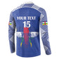 Custom Central African Republic Football Button Sweatshirt Go Champions