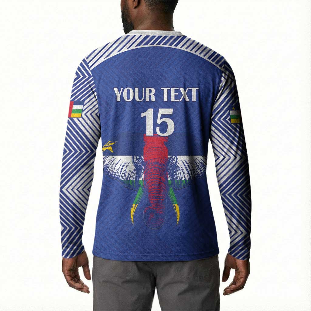 Custom Central African Republic Football Button Sweatshirt Go Champions