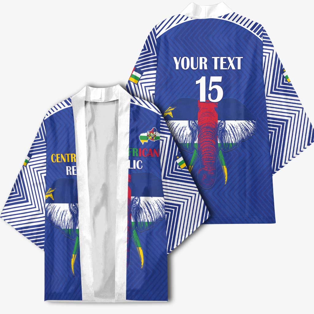 Custom Central African Republic Football Kimono Go Champions