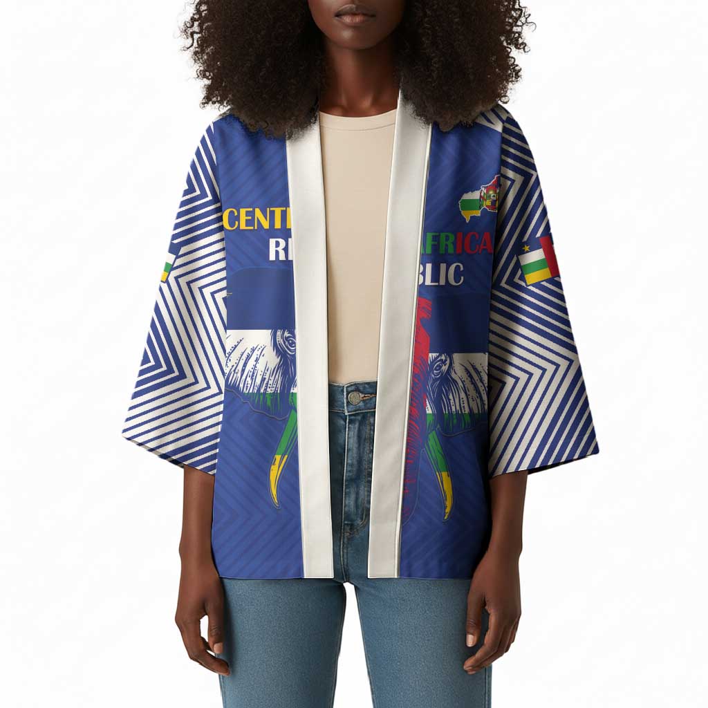 Custom Central African Republic Football Kimono Go Champions