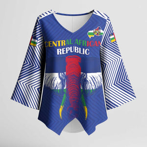 Custom Central African Republic Football Kimono Sleeve Blouse Go Champions