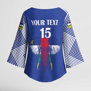 Custom Central African Republic Football Kimono Sleeve Blouse Go Champions