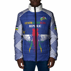 Custom Central African Republic Football Padded Jacket Go Champions