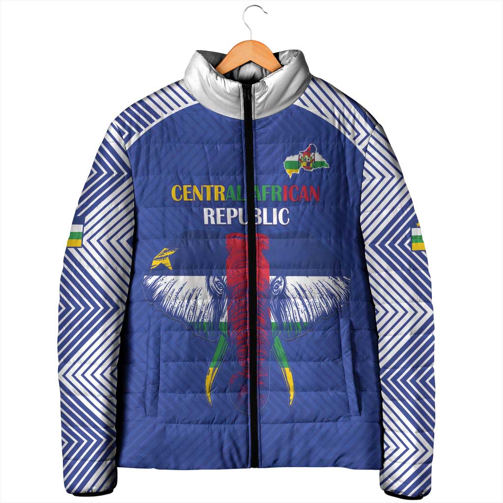 Custom Central African Republic Football Padded Jacket Go Champions