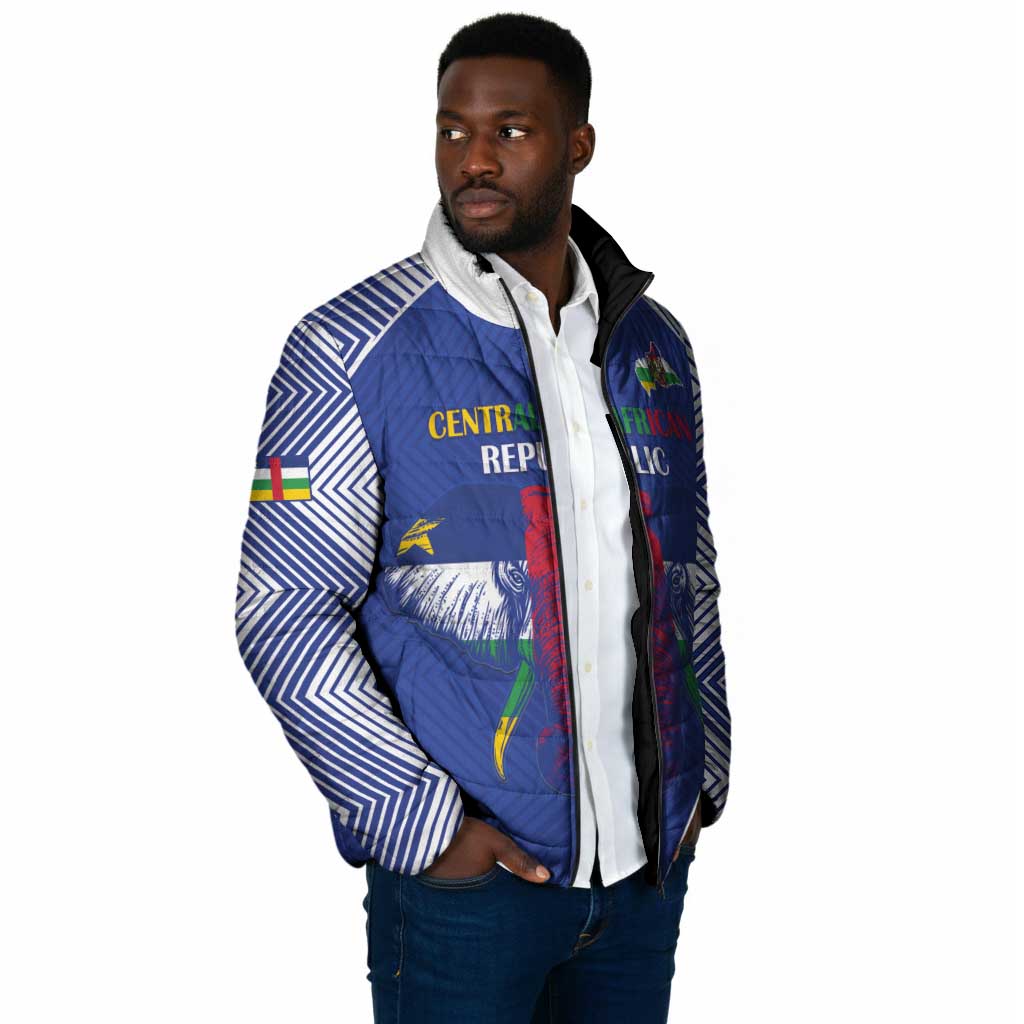 Custom Central African Republic Football Padded Jacket Go Champions