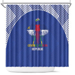 Afro Central African Republic Football Shower Curtain Go Champions - African Pride