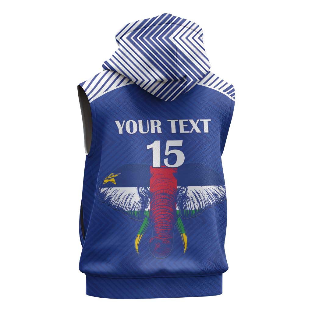Afro Central African Republic Football Custom Sleeveless Zip Hoodie Go Champions - African Pride