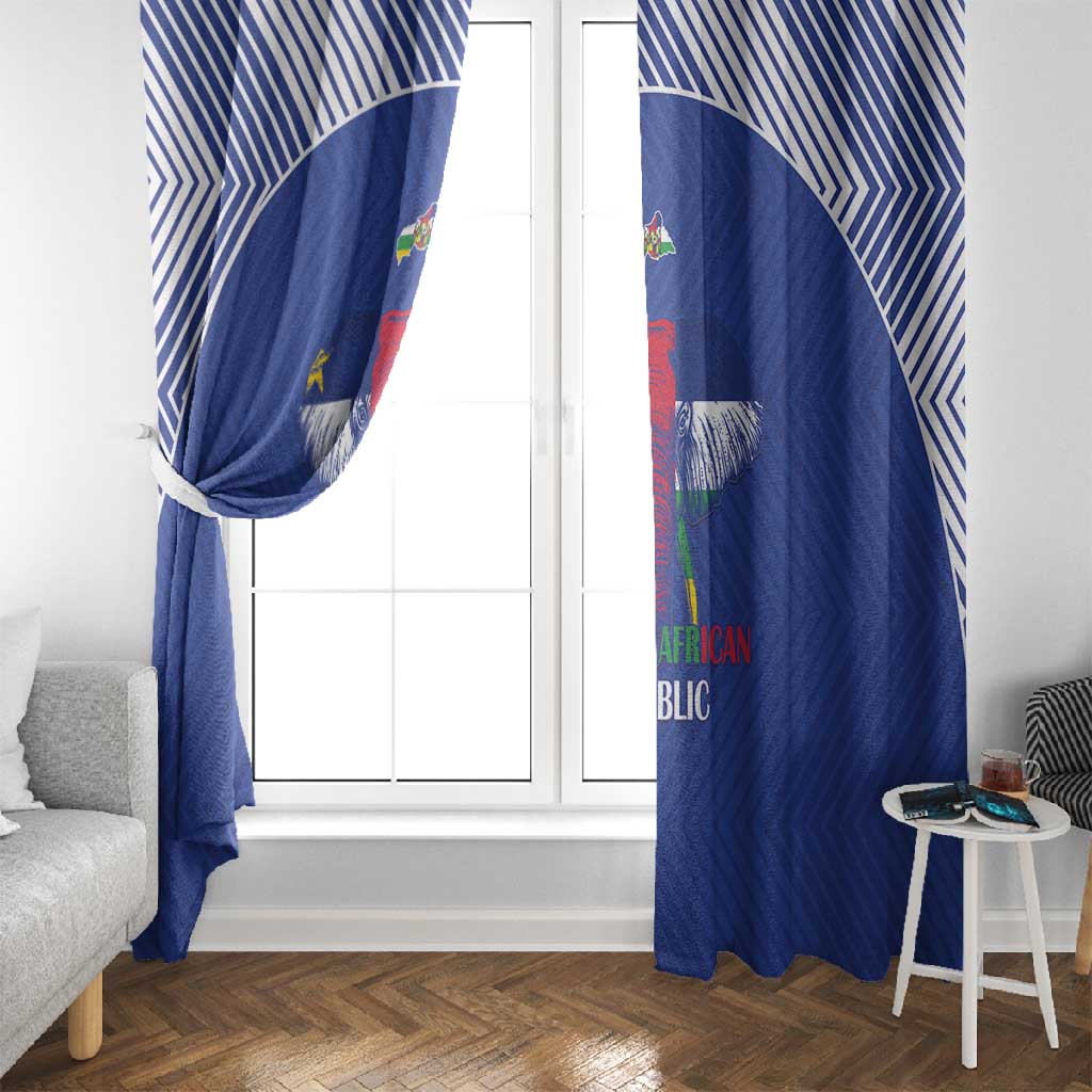 Afro Central African Republic Football Window Curtain Go Champions - African Pride