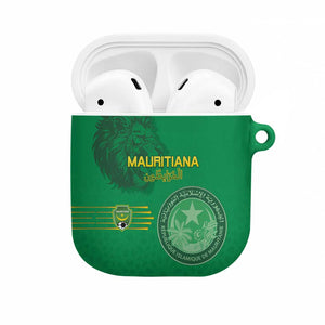 Mauritania Football AirPods Case Coat Of Arms With Islamic Pattern