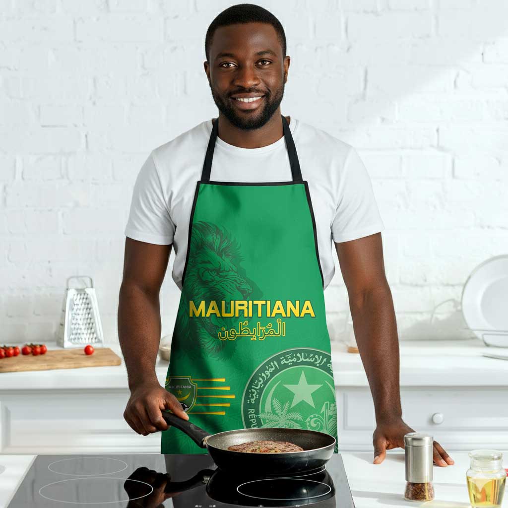 Mauritania Football Apron Coat Of Arms With Islamic Pattern