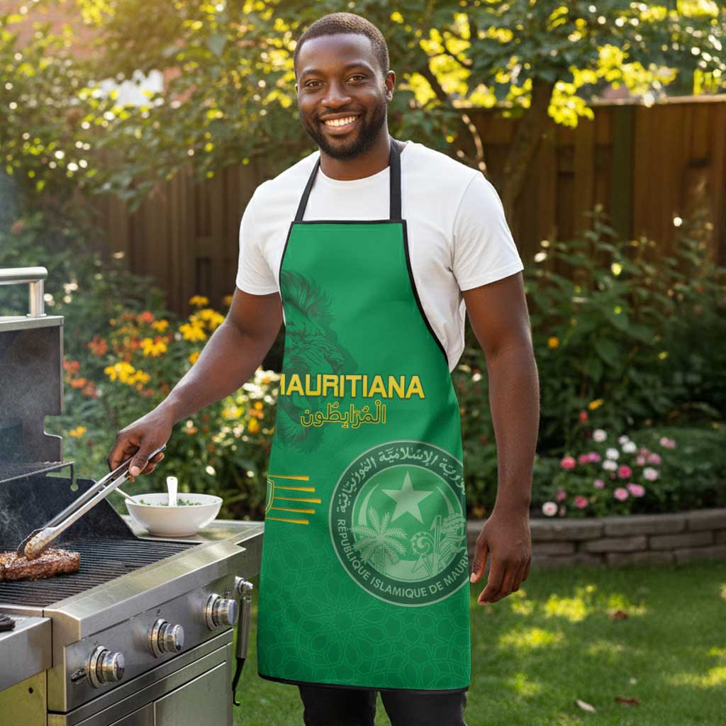 Mauritania Football Apron Coat Of Arms With Islamic Pattern